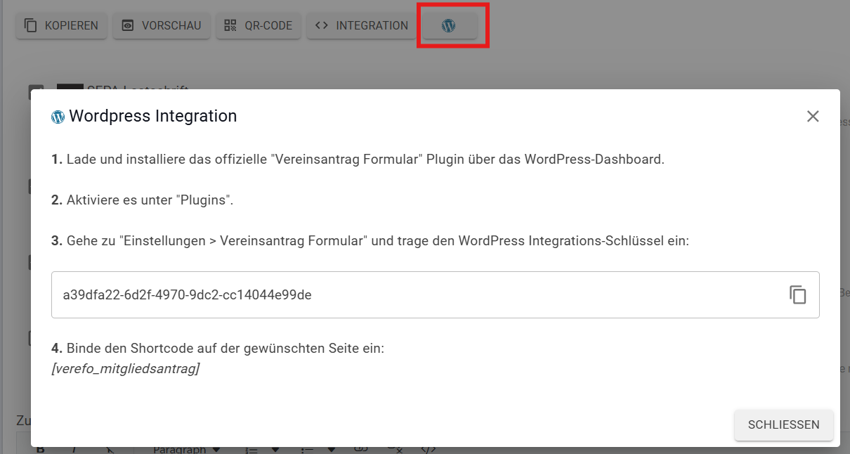 WordPress Plugin Integration